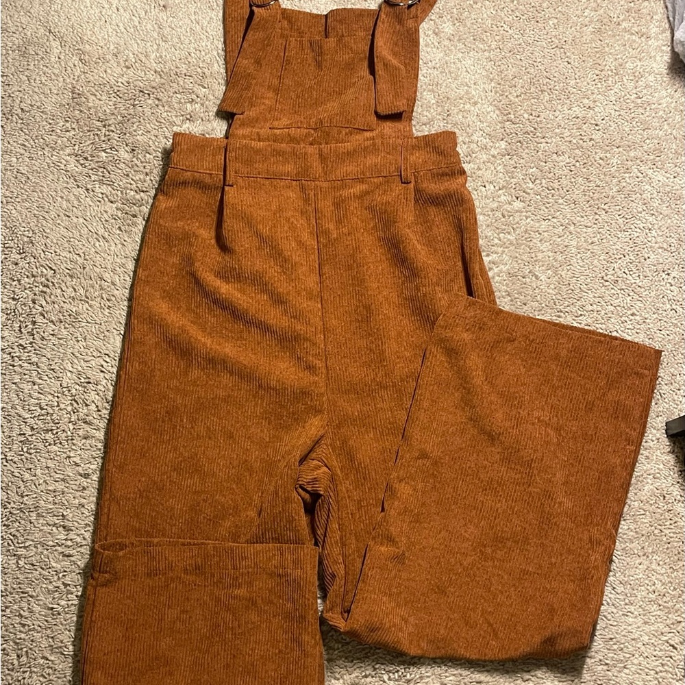 Rust Corduroy Overalls